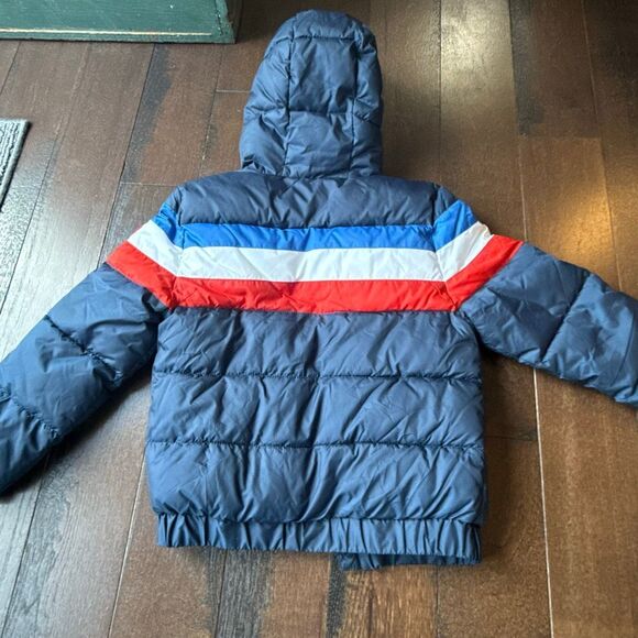 Levis kids puffer coat boys size small 8/10 red white blue retro colorblock - Picture 6 of 10